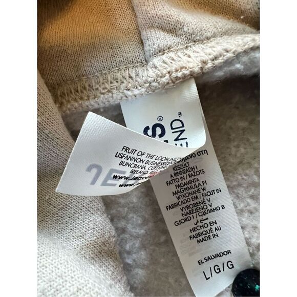 Beige It Costs $0 To Be A Good Person Hooded Sweatshirt Women's Large - Picture 5 of 9